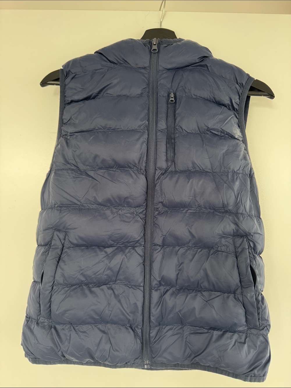 Women's Fabletics Navy Puffer Vest Jacket - Casual Lightweight Layer